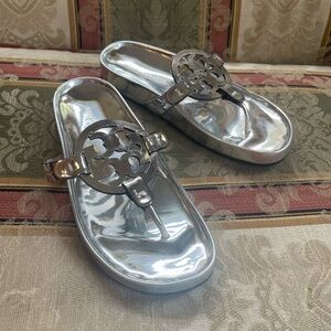Tory Burch Silver Miller Cloud Sandals